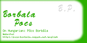borbala pocs business card